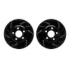 8002-53000 Drilled/Slotted Brake Rotors [Black], 2004-2012 GM, Position: Front - image 1