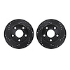 8002-54002 Drilled/Slotted Brake Rotors [Black], 1990-1997 Ford/Lincoln/Mercury/Mazda, Position: Front - image 1