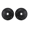 8002-54003 Drilled/Slotted Brake Rotors [Black], 1992-1997 Ford/Lincoln/Mercury/Mazda, Position: Front - image 1