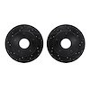 8002-54007 Drilled/Slotted Brake Rotors [Black], 1986-1988 Ford/Lincoln/Mercury/Mazda, Position: Front - image 1