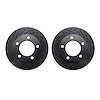 8002-54011 Drilled/Slotted Brake Rotors [Black], 1994-1996 Ford/Lincoln/Mercury/Mazda, Position: Front - image 1