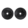 8002-54015 Drilled/Slotted Brake Rotors [Black], 1986-1992 Ford/Lincoln/Mercury/Mazda, Position: Front - image 1