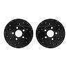 8002-54018 Drilled/Slotted Brake Rotors [Black], 2012-2018 Multiple Makes/Models, Position: Front - image 1