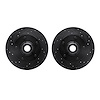 8002-54027 Drilled/Slotted Brake Rotors [Black], 1994-2003 Ford/Lincoln/Mercury/Mazda, Position: Front - image 1