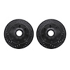 8002-54035 Drilled/Slotted Brake Rotors [Black], 1980-1985 Ford/Lincoln/Mercury/Mazda, Position: Front - image 1