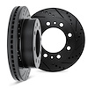 8002-54046 Drilled/Slotted Brake Rotors [Black], Fits Select Ford/Lincoln/Mercury/Mazda, Position: Front