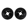 8002-54050 Drilled/Slotted Brake Rotors [Black], 2005-2012 Ford/Lincoln/Mercury/Mazda, Position: Front - image 1