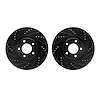 8002-54051 Drilled/Slotted Brake Rotors [Black], 2007-2015 Ford/Lincoln/Mercury/Mazda, Position: Front - image 1