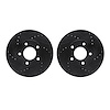 8002-54056 Drilled/Slotted Brake Rotors [Black], 2001-2007 Ford/Lincoln/Mercury/Mazda, Position: Front - image 1