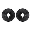 8002-54057 Drilled/Slotted Brake Rotors [Black], 2005-2012 Ford/Lincoln/Mercury/Mazda, Position: Front - image 1