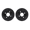 8002-54060 Drilled/Slotted Brake Rotors [Black], 1981-1994 Ford/Lincoln/Mercury/Mazda, Position: Front - image 1
