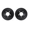 8002-54066 Drilled/Slotted Brake Rotors [Black], 1997-2002 Ford/Lincoln/Mercury/Mazda, Position: Front - image 1