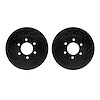 8002-54069 Drilled/Slotted Brake Rotors [Black], 2002-2006 Ford/Lincoln/Mercury/Mazda, Position: Front - image 1