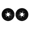 8002-54070 Drilled/Slotted Brake Rotors [Black], 2007-2021 Ford/Lincoln/Mercury/Mazda, Position: Front - image 1