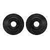 8002-54072 Drilled/Slotted Brake Rotors [Black], 1993-1994 Ford/Lincoln/Mercury/Mazda, Position: Front - image 1
