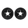 8002-54073 Drilled/Slotted Brake Rotors [Black], 1995-2002 Ford/Lincoln/Mercury/Mazda, Position: Front - image 1