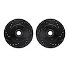 8002-54074 Drilled/Slotted Brake Rotors [Black], 1995-2011 Ford/Lincoln/Mercury/Mazda, Position: Front - image 1