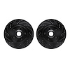 8002-54076 Drilled/Slotted Brake Rotors [Black], 2001-2005 Ford/Lincoln/Mercury/Mazda, Position: Front - image 1