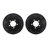 8002-54077 Drilled/Slotted Brake Rotors [Black], 2002-2005 Ford/Lincoln/Mercury/Mazda, Position: Front - image 1
