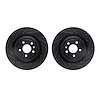 8002-54080 Drilled/Slotted Brake Rotors [Black], 2013-2019 Ford/Lincoln/Mercury/Mazda, Position: Front - image 1