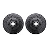 8002-54083 Drilled/Slotted Brake Rotors [Black], 1980-1983 Ford/Lincoln/Mercury/Mazda, Position: Front - image 1