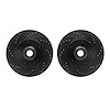 8002-54085 Drilled/Slotted Brake Rotors [Black], 1997-1999 Ford/Lincoln/Mercury/Mazda, Position: Front - image 1