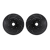 8002-54089 Drilled/Slotted Brake Rotors [Black], 2004-2008 Ford/Lincoln/Mercury/Mazda, Position: Front - image 1