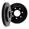 8002-54090 Drilled/Slotted Brake Rotors [Black], 2004-2008 Ford/Lincoln/Mercury/Mazda, Position: Front - image 1