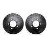 8002-54094 Drilled/Slotted Brake Rotors [Black], 1997-2004 Ford/Lincoln/Mercury/Mazda, Position: Front - image 1