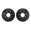 8002-54095 Drilled/Slotted Brake Rotors [Black], 1997-2004 Ford/Lincoln/Mercury/Mazda, Position: Front - image 1