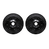 8002-54100 Drilled/Slotted Brake Rotors [Black], 1980-1985 Ford/Lincoln/Mercury/Mazda, Position: Front - image 1