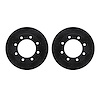 8002-54101 Drilled/Slotted Brake Rotors [Black], 1976-1979 Ford/Lincoln/Mercury/Mazda, Position: Front - image 1