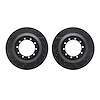 8002-54125 Drilled/Slotted Brake Rotors [Black], 1988-2019 Ford/Lincoln/Mercury/Mazda, Position: Rear, Front - image 1