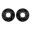 8002-54130 Drilled/Slotted Brake Rotors [Black], 1988-1993 Ford/Lincoln/Mercury/Mazda, Position: Front - image 1