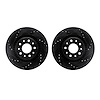8002-54134 Drilled/Slotted Brake Rotors [Black], 2005-2009 Ford/Lincoln/Mercury/Mazda, Position: Front - image 1