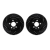 8002-54135 Drilled/Slotted Brake Rotors [Black], 2009-2010 Ford/Lincoln/Mercury/Mazda, Position: Front - image 1