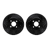 8002-54136 Drilled/Slotted Brake Rotors [Black], 2002-2004 Ford/Lincoln/Mercury/Mazda, Position: Front - image 1