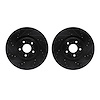 8002-54138 Drilled/Slotted Brake Rotors [Black], 2014-2019 Ford/Lincoln/Mercury/Mazda, Position: Front - image 1