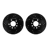 8002-54141 Drilled/Slotted Brake Rotors [Black], 2006-2013 Ford/Lincoln/Mercury/Mazda, Position: Front - image 1