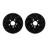 8002-54142 Drilled/Slotted Brake Rotors [Black], 2013-2020 Ford/Lincoln/Mercury/Mazda, Position: Front - image 1
