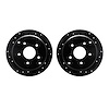 8002-54145 Drilled/Slotted Brake Rotors [Black], 1974-1980 Ford/Lincoln/Mercury/Mazda, Position: Front - image 1