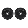 8002-54150 Drilled/Slotted Brake Rotors [Black], 1987-1993 Ford/Lincoln/Mercury/Mazda, Position: Front - image 1
