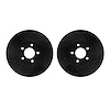 8002-54153 Drilled/Slotted Brake Rotors [Black], 1994-2004 Ford/Lincoln/Mercury/Mazda, Position: Front - image 1