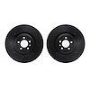 8002-54158 Drilled/Slotted Brake Rotors [Black], 2013-2014 Ford/Lincoln/Mercury/Mazda, Position: Front - image 1