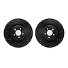 8002-54161 Drilled/Slotted Brake Rotors [Black], Fits Select Ford/Lincoln/Mercury/Mazda, Position: Front - image 1