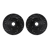 8002-54166 Drilled/Slotted Brake Rotors [Black], 1995-1997 Ford/Lincoln/Mercury/Mazda, Position: Front - image 1