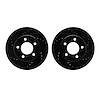 8002-54171 Drilled/Slotted Brake Rotors [Black], 1970-1993 Ford/Lincoln/Mercury/Mazda, Position: Front - image 1