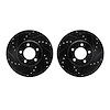 8002-54173 Drilled/Slotted Brake Rotors [Black], 1993-2007 Ford/Lincoln/Mercury/Mazda, Position: Front - image 1