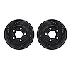 8002-54175 Drilled/Slotted Brake Rotors [Black], 1989-1990 Ford/Lincoln/Mercury/Mazda, Position: Front - image 1