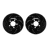 8002-54176 Drilled/Slotted Brake Rotors [Black], 2000-2006 Multiple Makes/Models, Position: Front - image 1